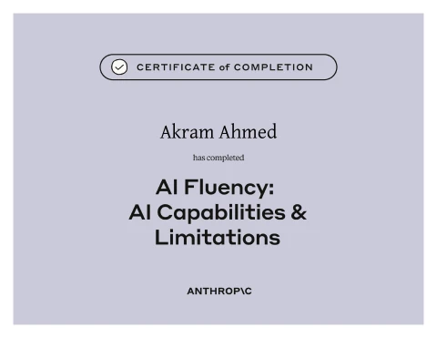 AI Capabilities and Limitations certificate