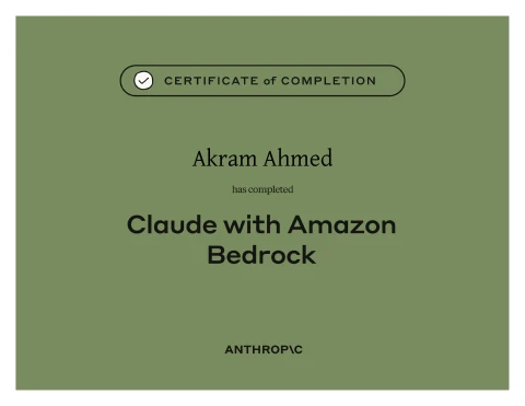 Claude with Amazon Bedrock certificate