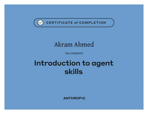 Introduction to agent skills certificate